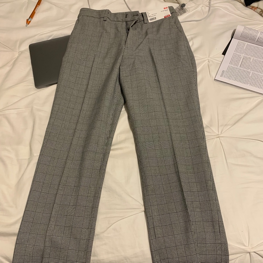UNIQLO 2-Way Stretch Glen Plaid Pants